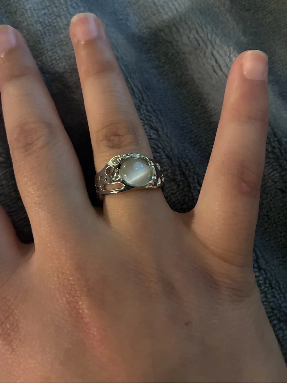 White Opal Ring
